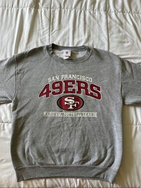 NFL Grey San Francisco Crewneck with Red Accent